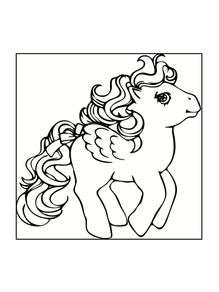 Coloriage Poney Aile De Princesse - Poney à imprimer