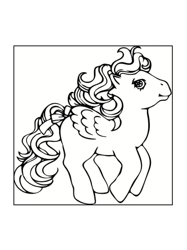 Coloriage Poney Aile De Princesse - Poney à imprimer