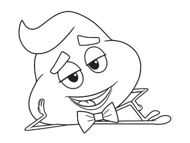 Dibujo de Emoji La Película: Poop Emoji para colorear