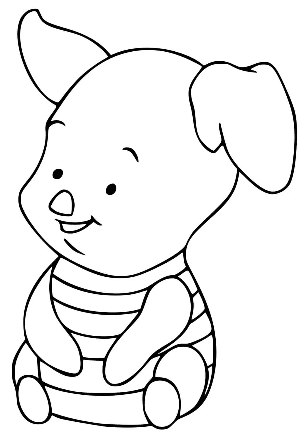 Kleurplaat Knorretje, het kleine biggetje van Disney om te printen