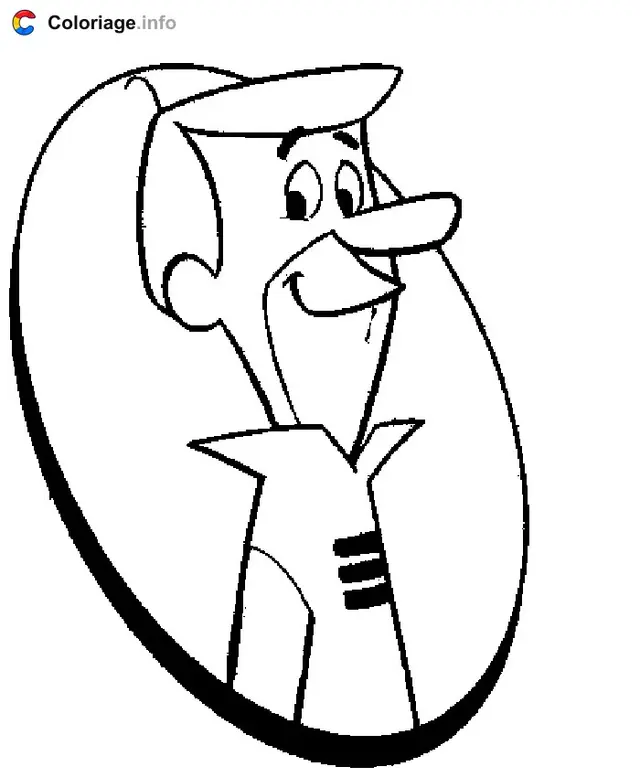 Desenho de Retrato de George Jetson para colorir