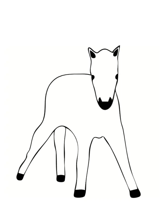 Coloriage Poulain Bébé Poney - Poney à imprimer