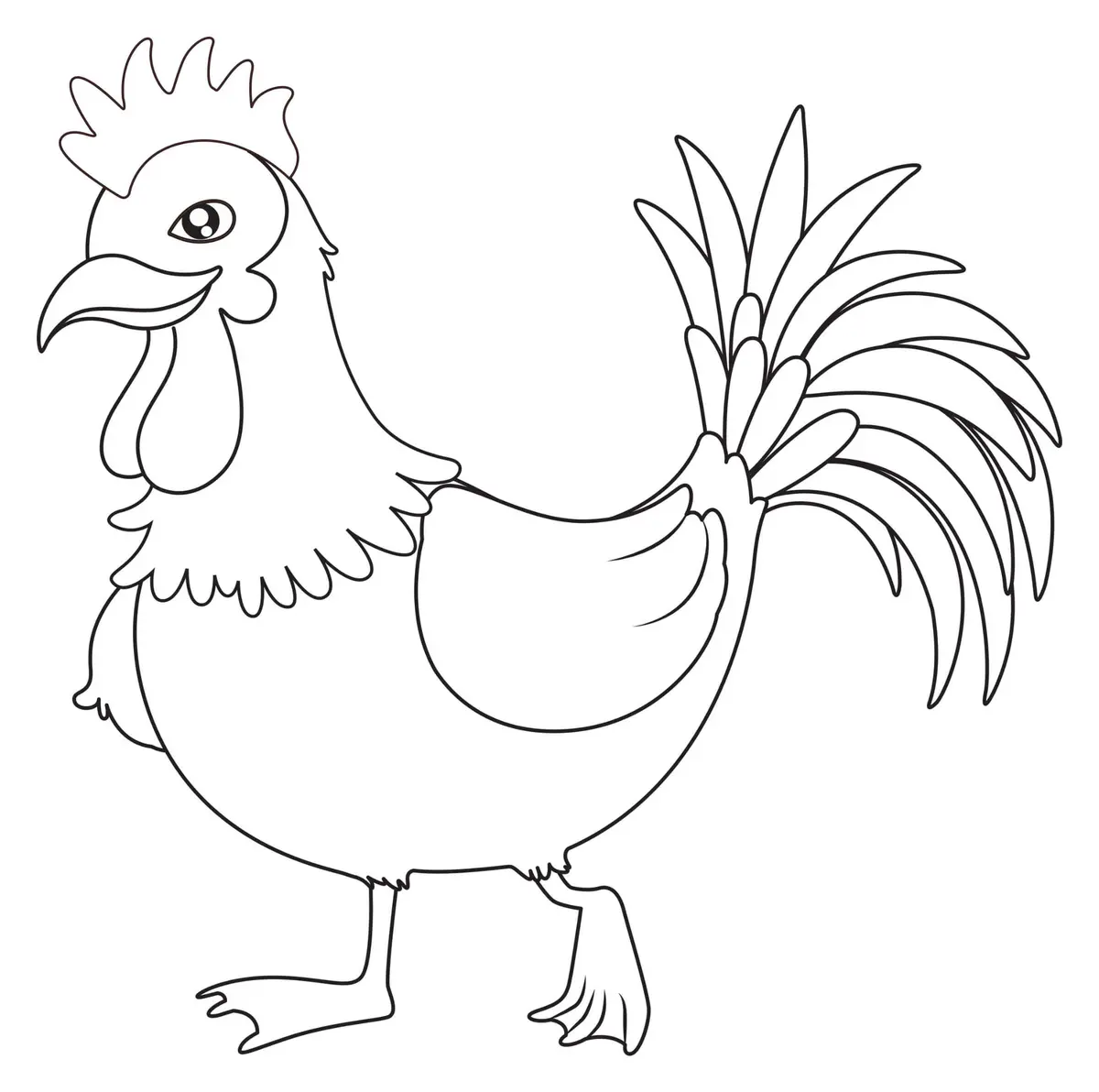 Disegno di Gallina Classica Facile da stampare