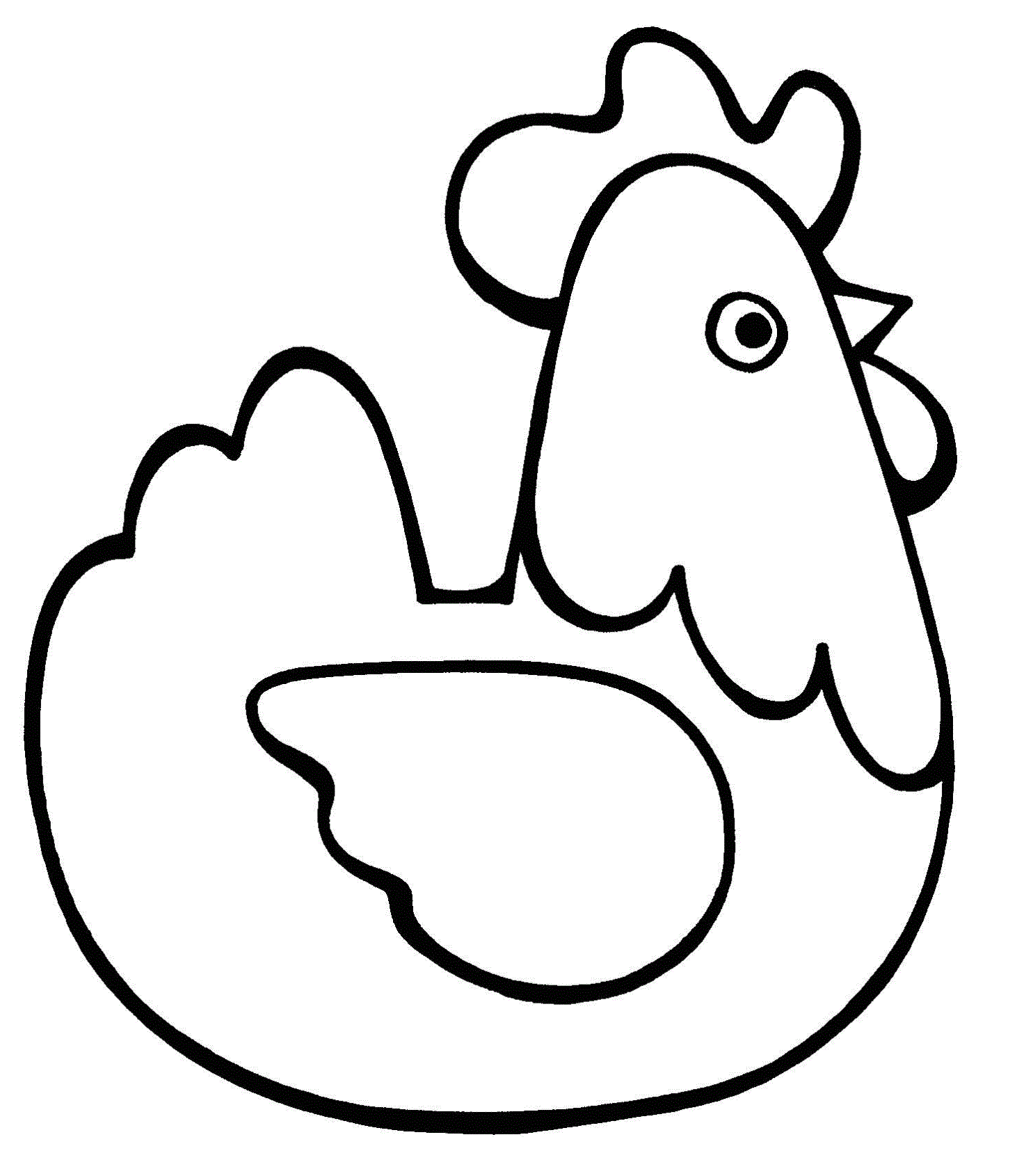 Coloriage Poule De Pâques Maternelle Facile - Pâques à imprimer