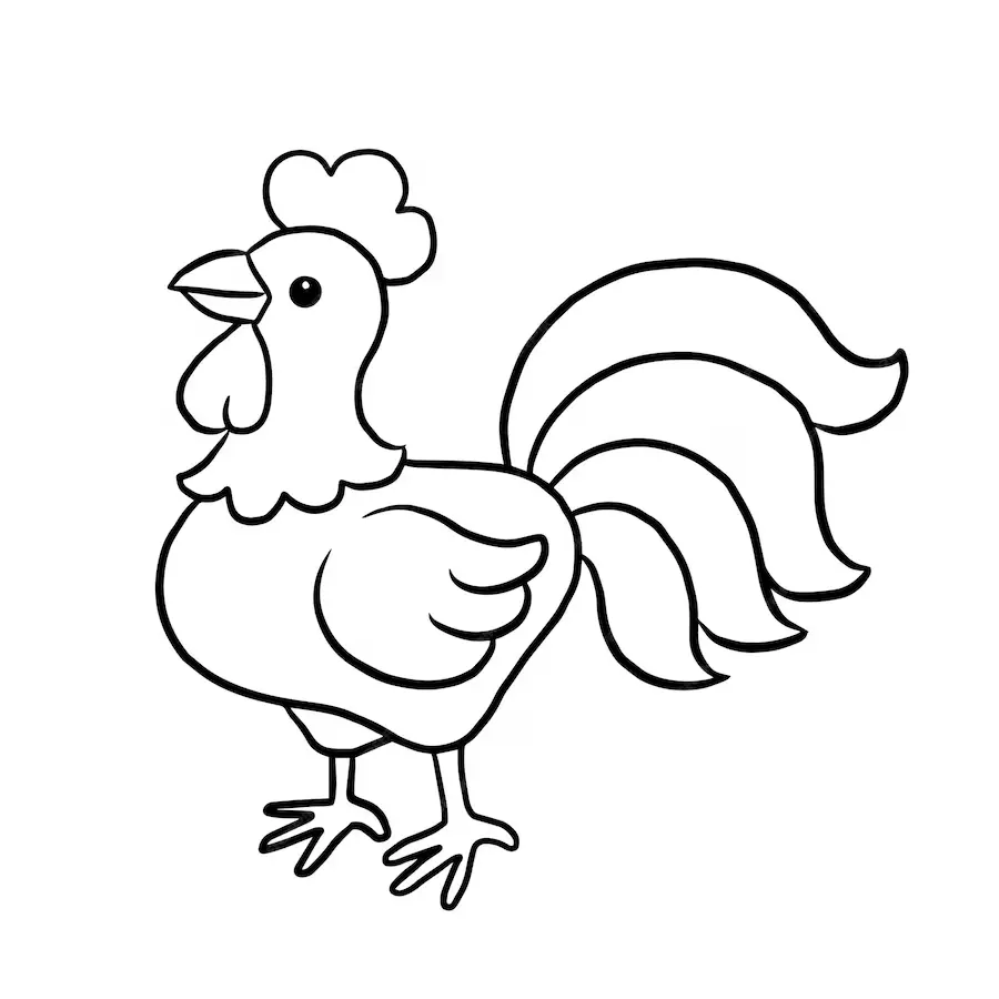 Coloriage Poulet Kawaii Dessin Anime - Kawaii à imprimer