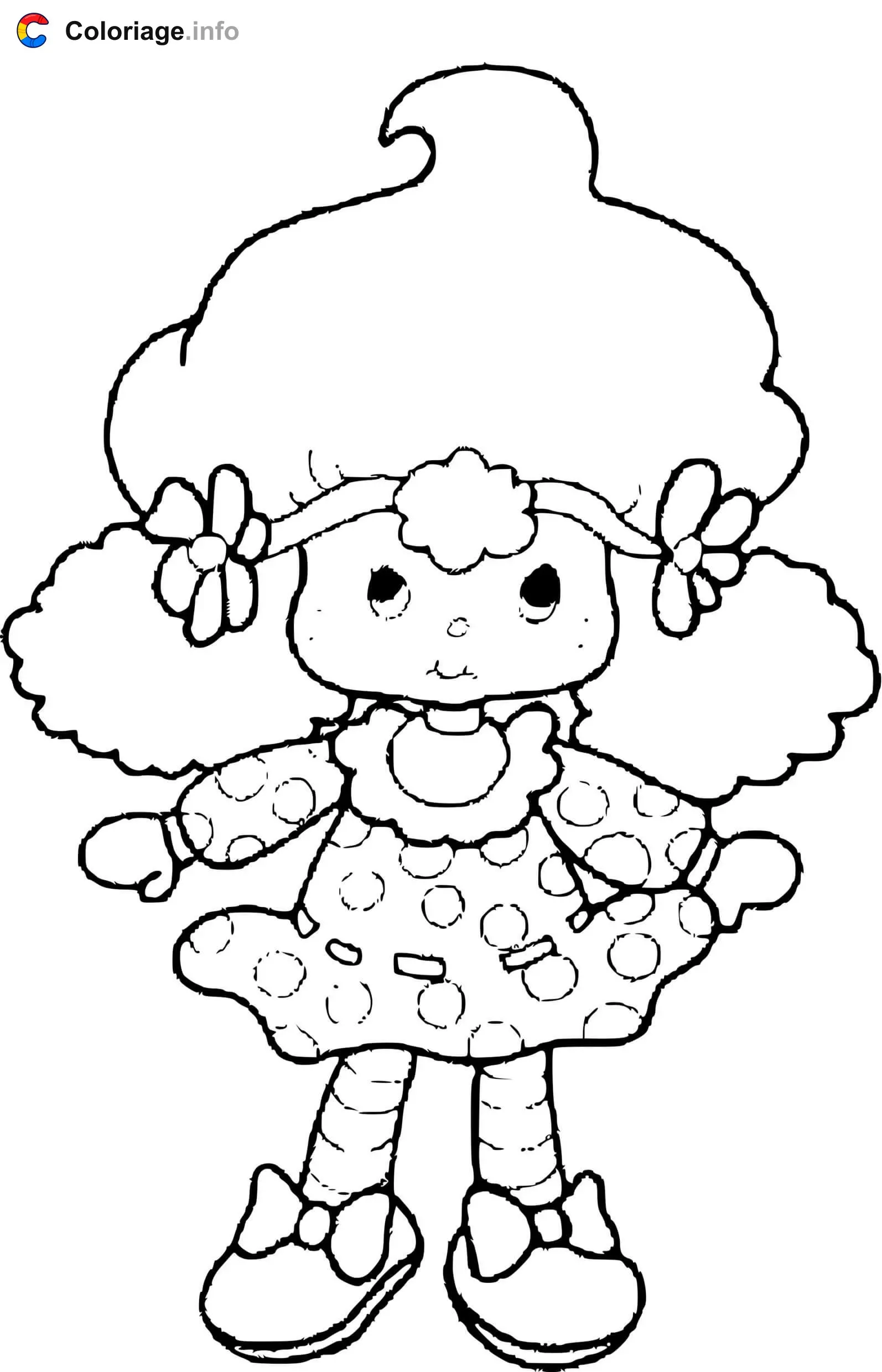 Charlotte Aux Fraises Doll coloring page to print