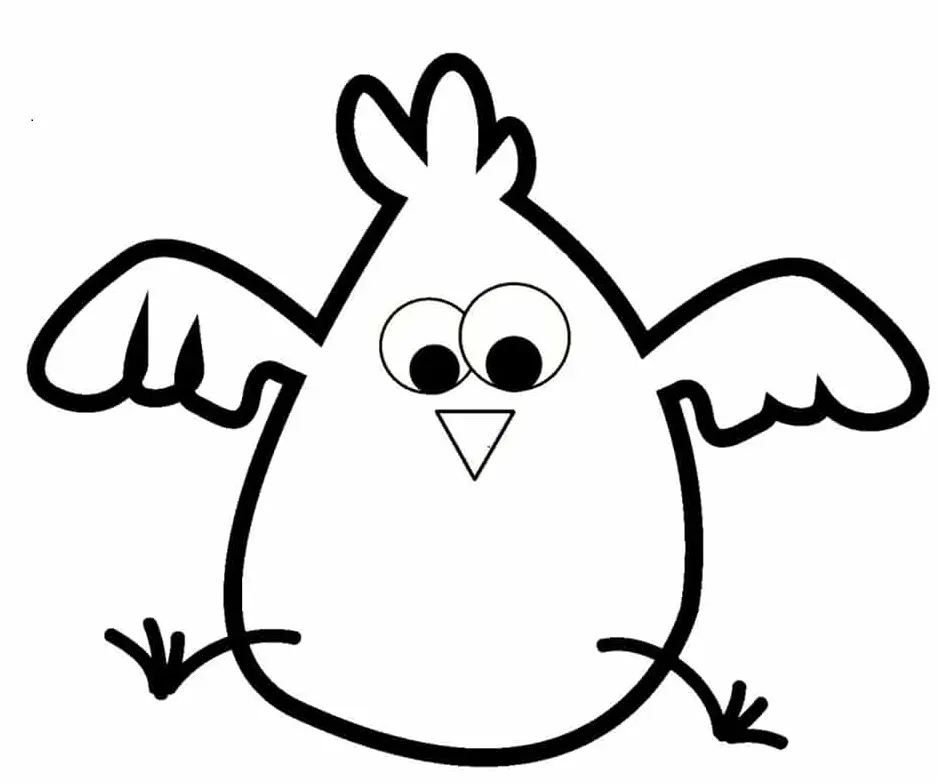 Disegno di Pulcino Facile e Divertente da stampare