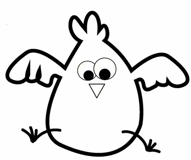 Coloriage Poussin Facile Rigolo - Poussin à imprimer