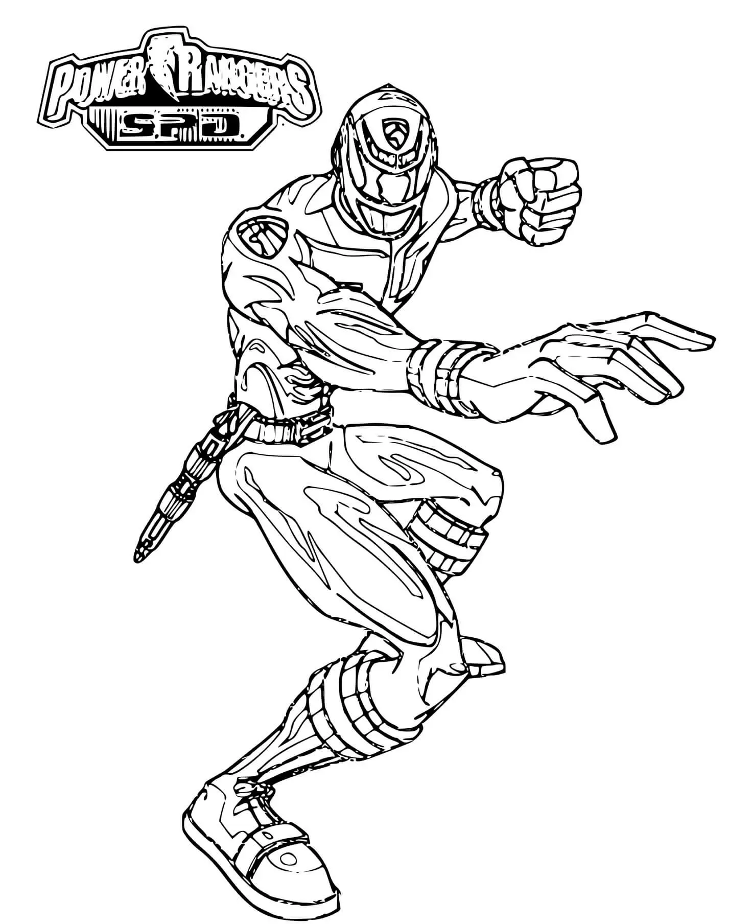 Coloriage Power Rangers Spd Force - Power rangers à imprimer