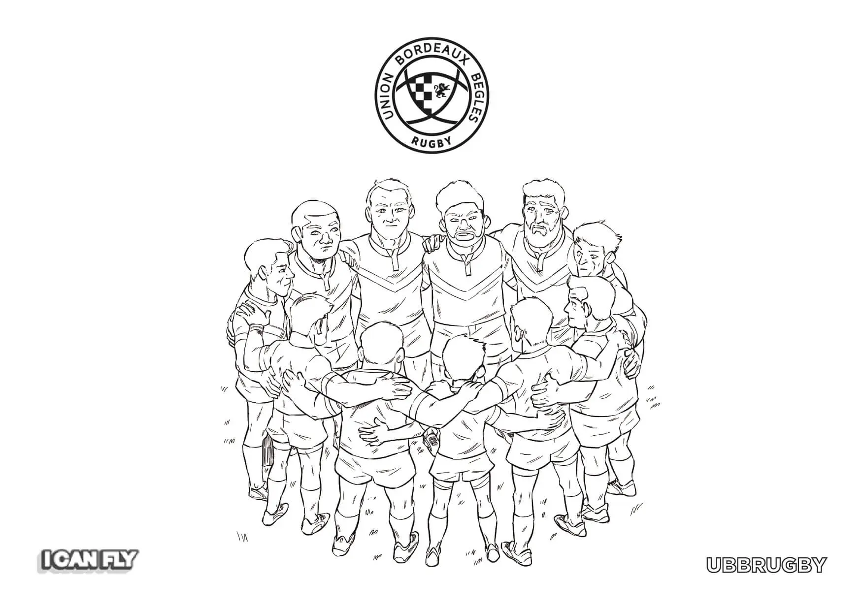 Coloriage Préparation Du Plan De Match Rugby - Rugby à imprimer