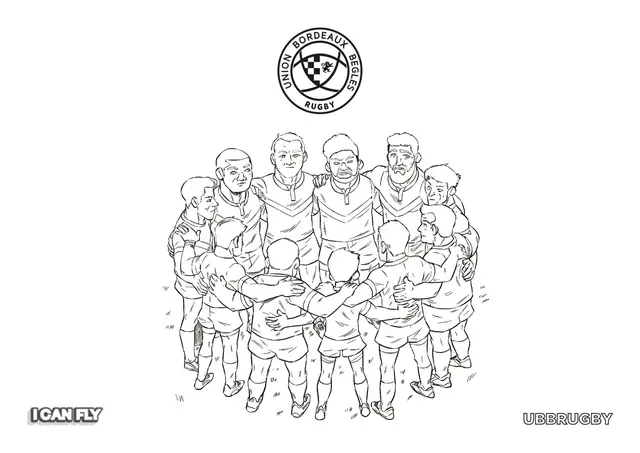 Coloriage Préparation Du Plan De Match Rugby - Rugby à imprimer