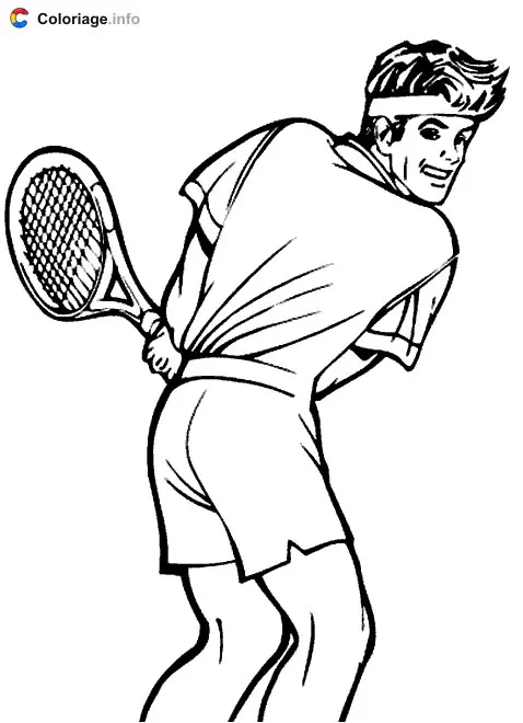 Two-Handed Backhand Preparation coloring page to print