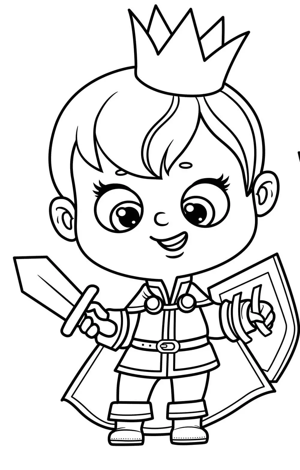 Coloriage Prince Chevalier Facile Maternelle - Chevalier à imprimer