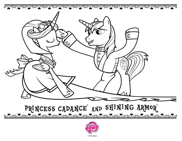 Coloriage Princess Cadance And Shining Armor - My little pony à imprimer