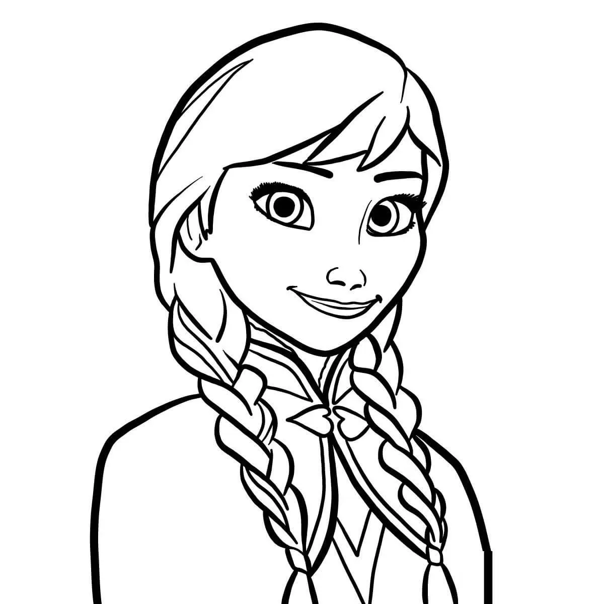 Kleurplaat Prinses Anna van Arendelle om te printen