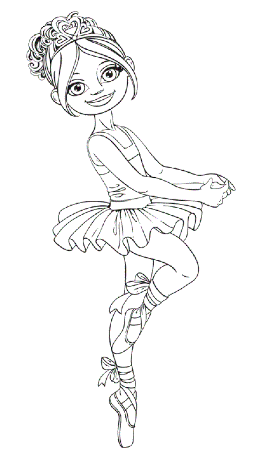 Coloriage Princesse Danseuse - Danseuse à imprimer