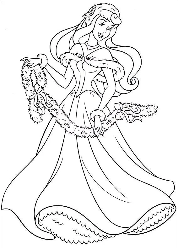 Coloriage Princesse Fille Maléfique Belle Bois Dormant - Fille à imprimer