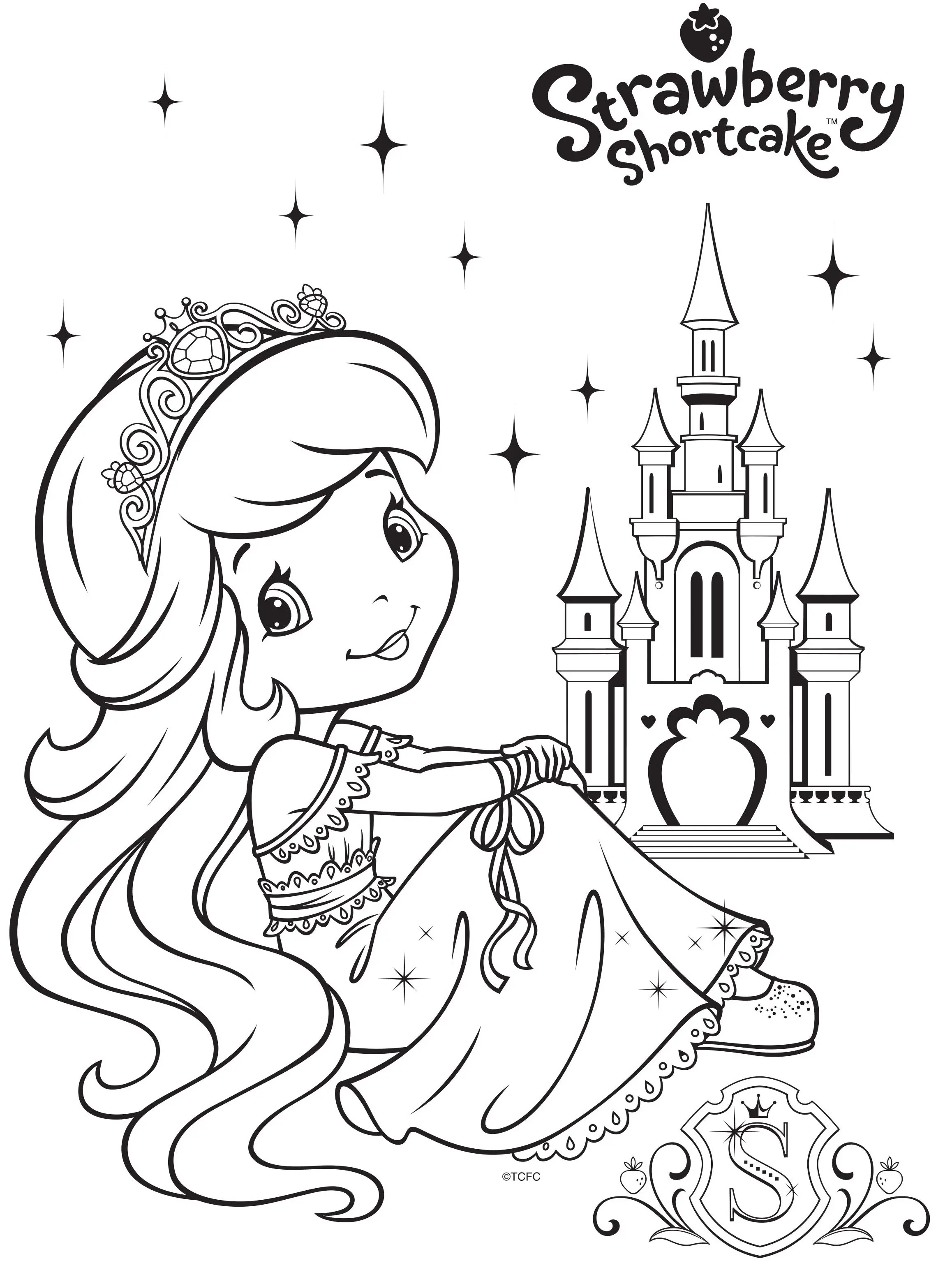 Coloriage Princesse Fraisinette Et Son Royaume - Charlotte aux fraises fraisinette à imprimer