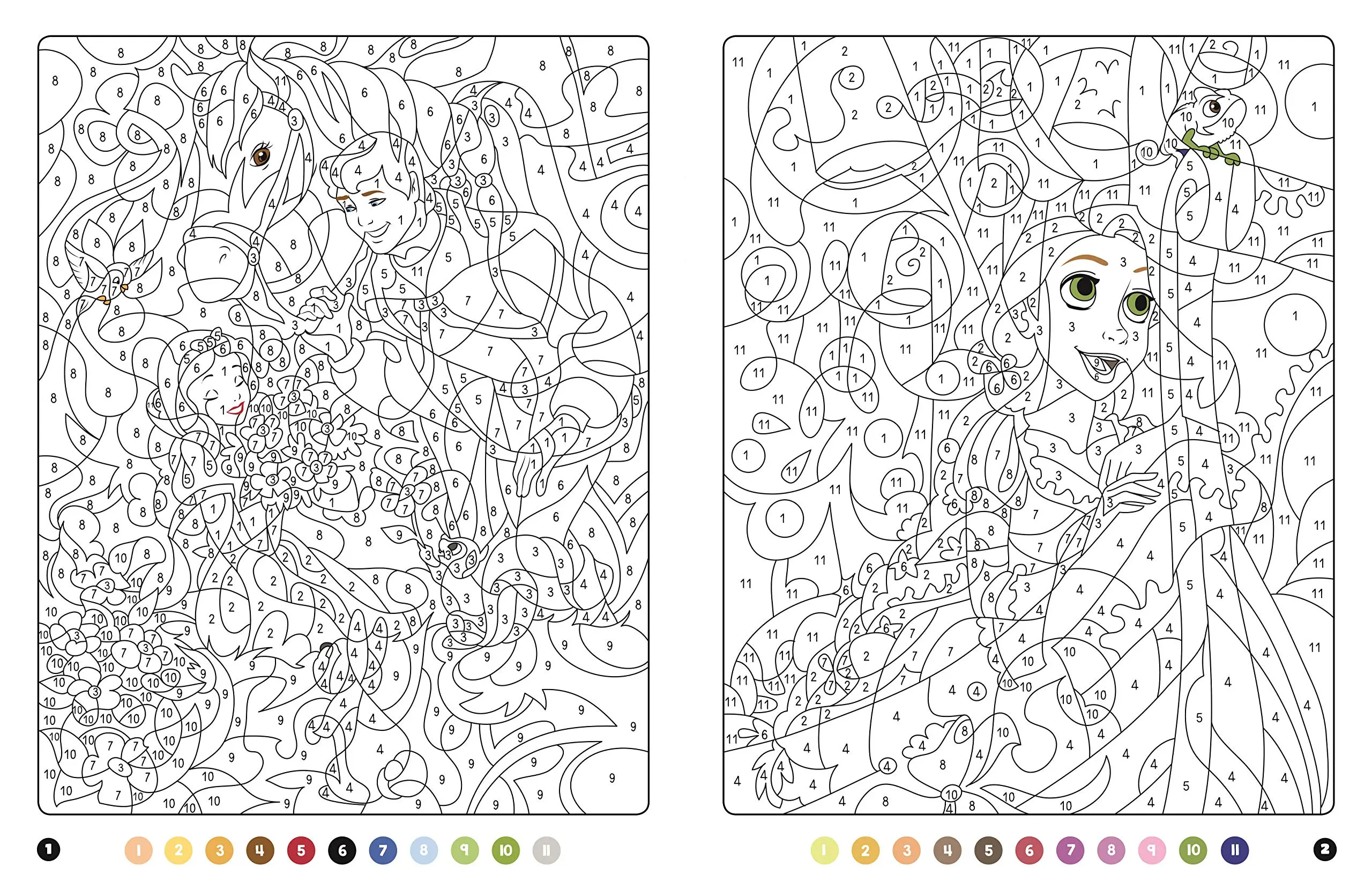 Coloriage Princesse Magique Disney Blanche Neige Et Raiponce - Magique à imprimer