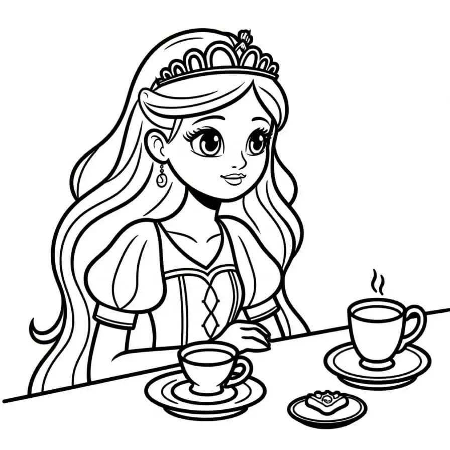 Coloriage Princesse The Moment Royal - Princesse à imprimer