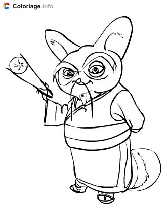 Master Shifu the Trainer coloring page to print