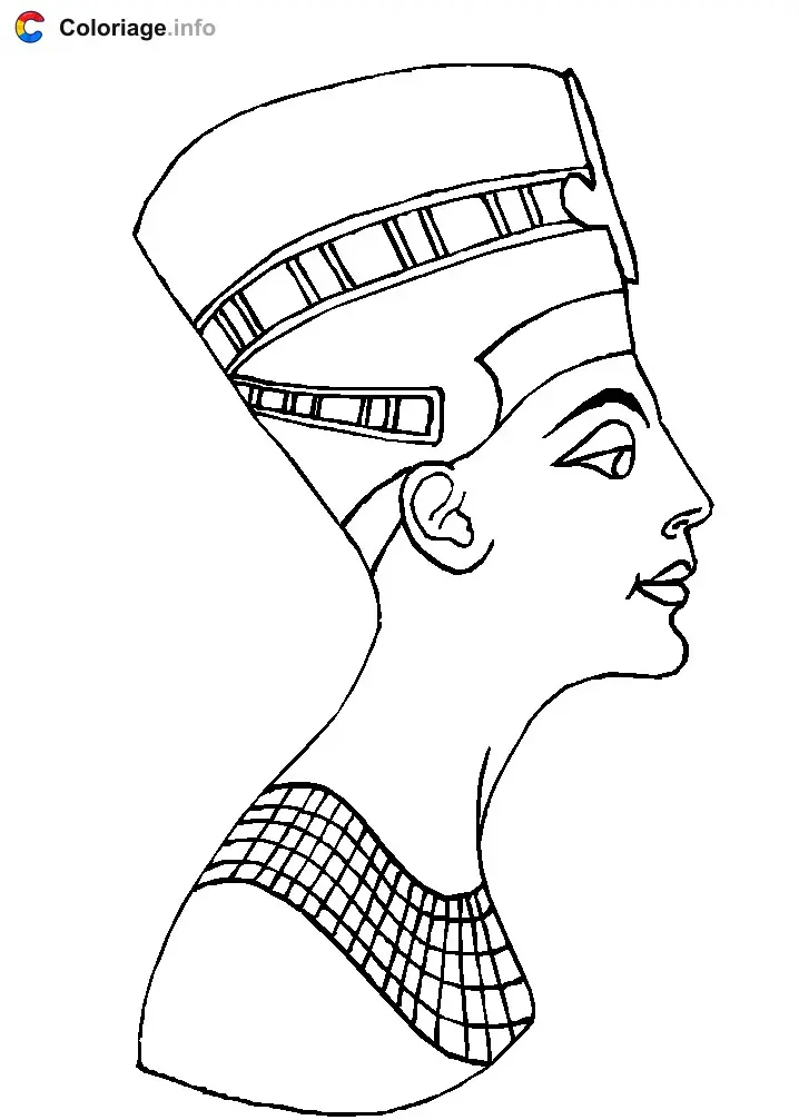 Pharaoh Profile coloring page to print