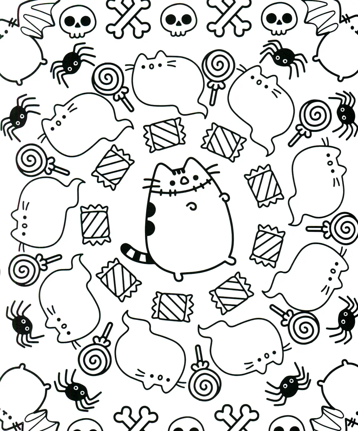 Ausmalbild Pusheen Halloween Ausmalbilder zum Ausdrucken