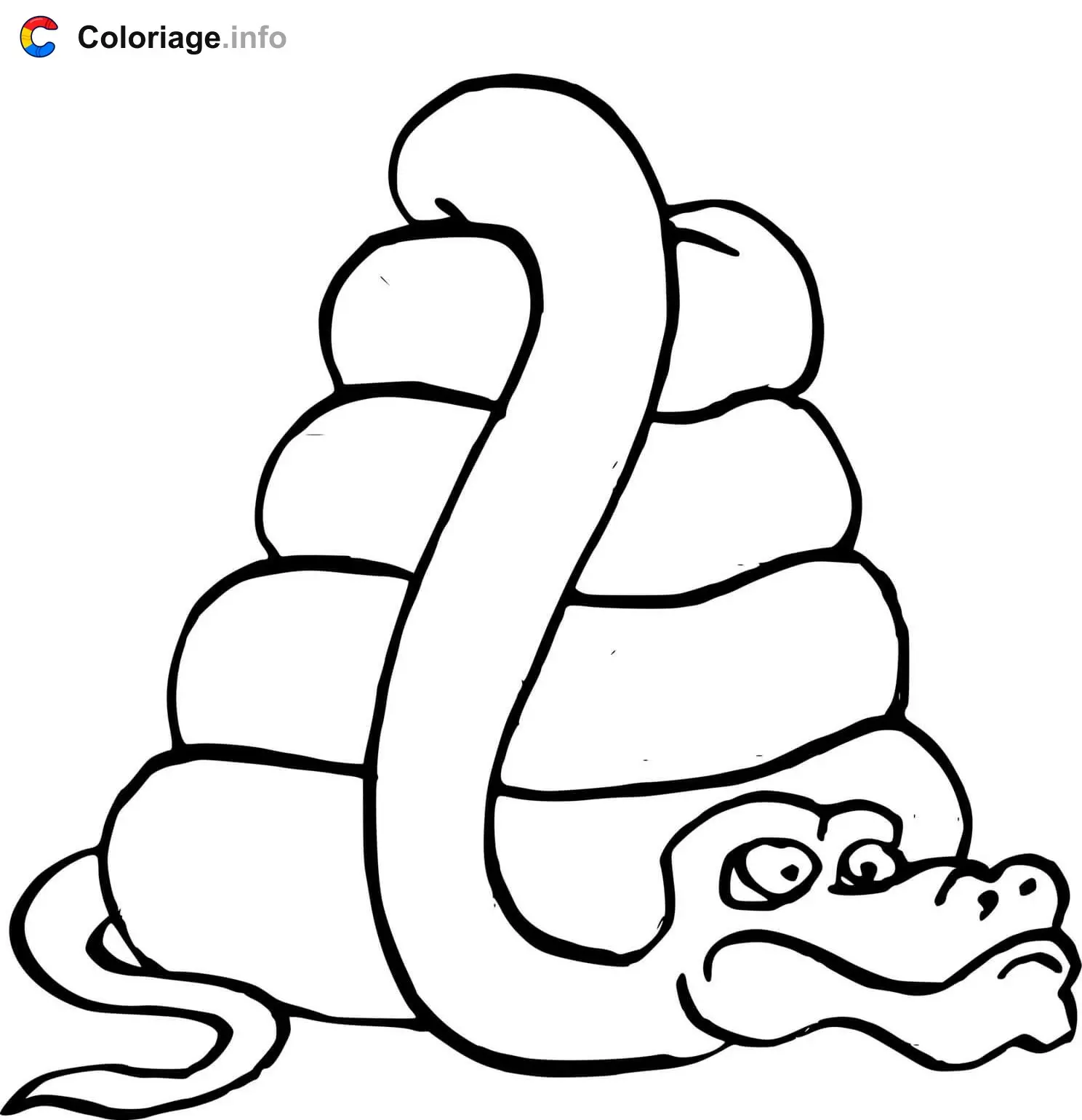 Snake Pyramid coloring page to print