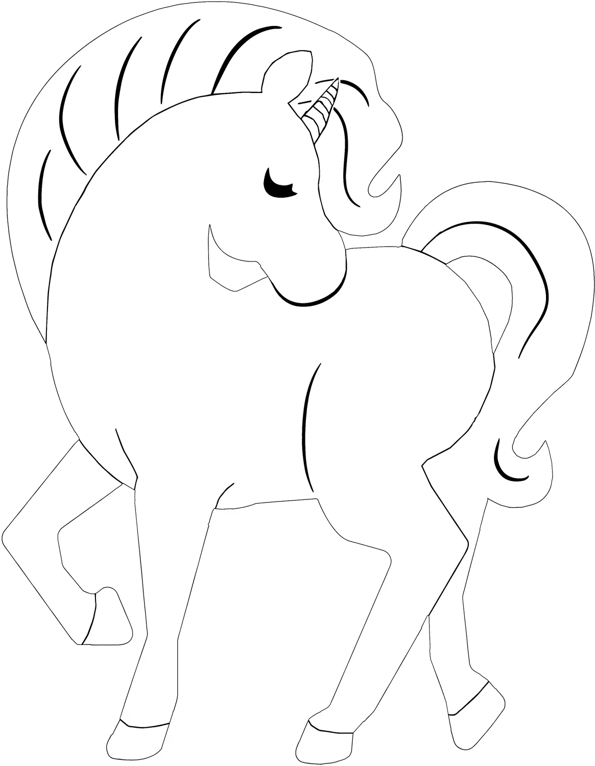 Coloriage Rainbow Licorne - Licorne à imprimer