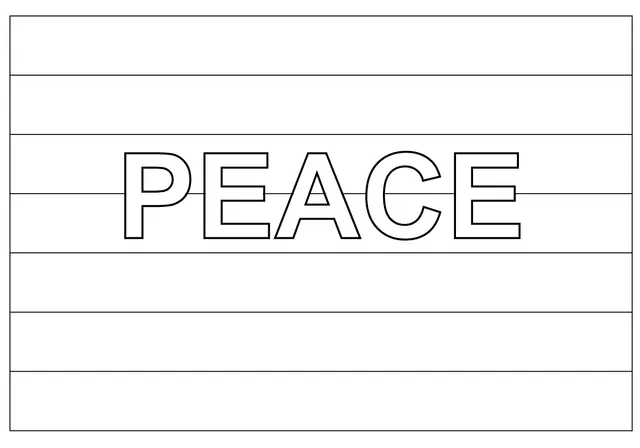 Coloriage Rainbow Peace Flag - Paix à imprimer