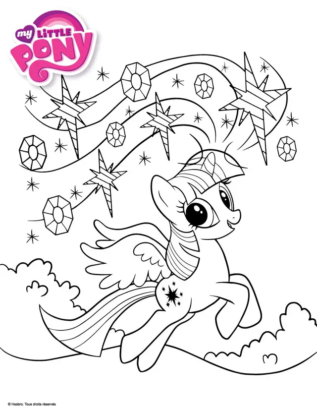 Coloriage Arc-en-Ciel Mon Petit Poney - My little pony à imprimer