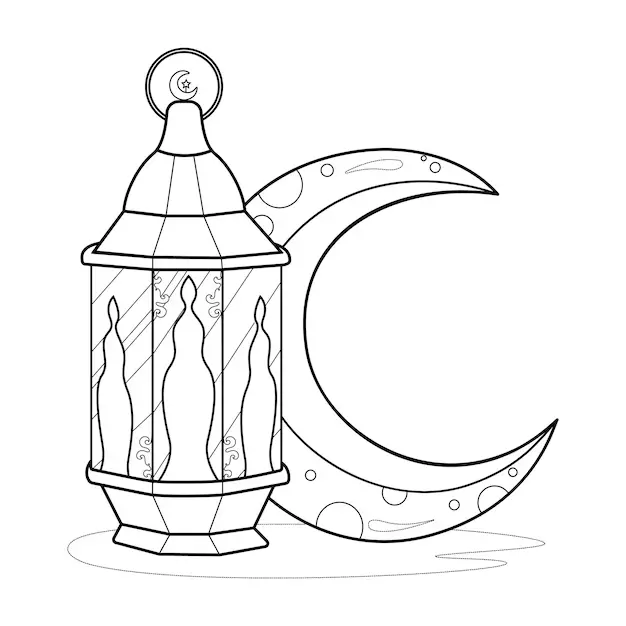 Coloriage Ramadan Lanterne Orientale - Ramadan à imprimer