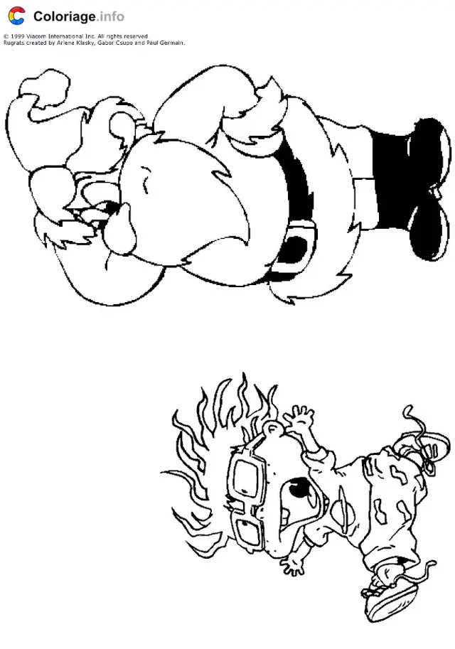Desenho de Os Rugrats descobrem um brinquedo fascinante para colorir