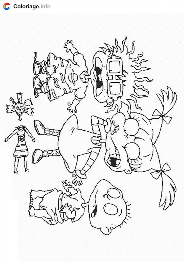 Desenho de Rugrats em uma aventura divertida para colorir