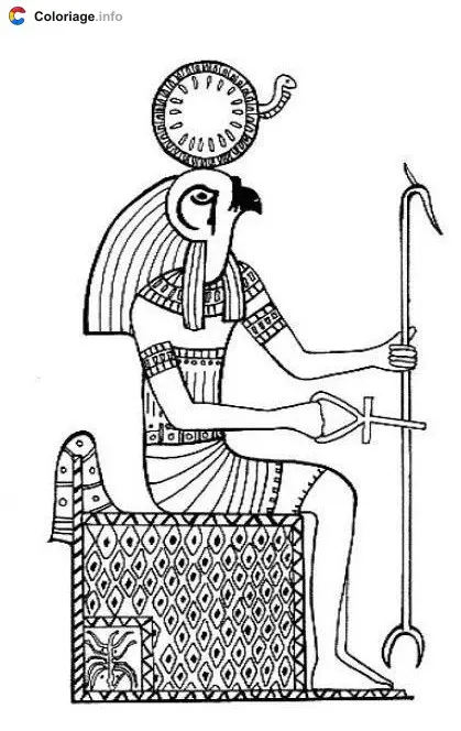 Ra Harakhte coloring page to print