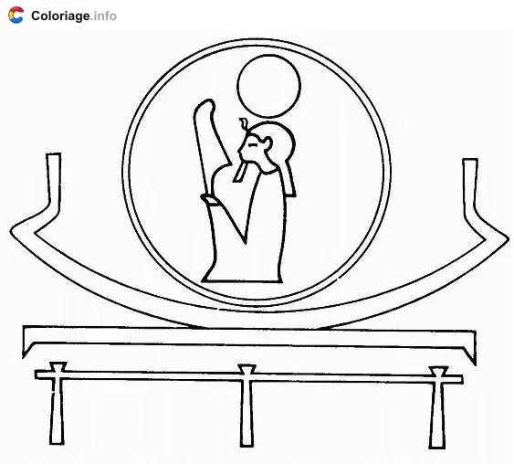 Egyptian Rebus coloring page to print