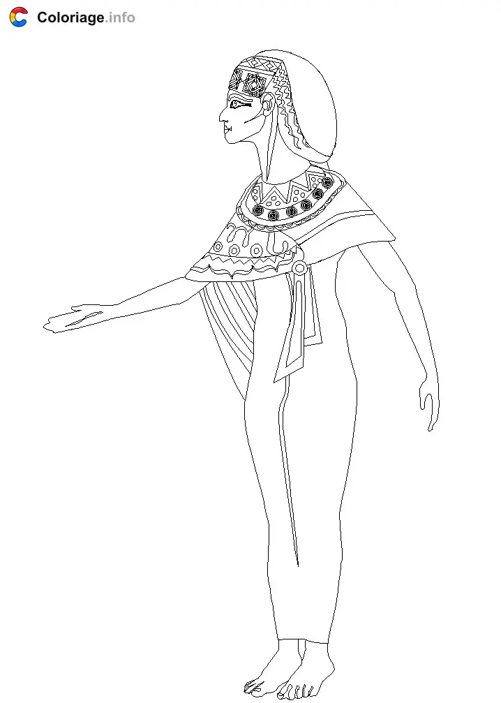 Egyptian Queen coloring page to print