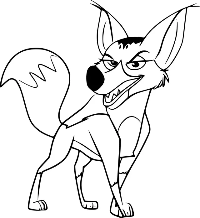 Coloriage Reirei Jackal - La Garde du Roi lion à imprimer