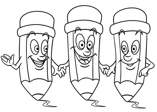 Coloriage Rentrée Scolaire Crayon Crayola - Rentrée scolaire à imprimer