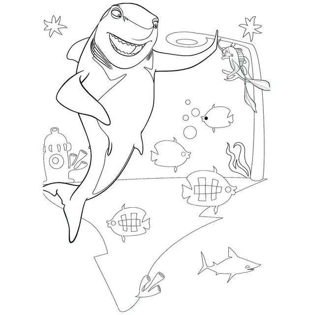Coloriage Requin Nemo - Requin à imprimer
