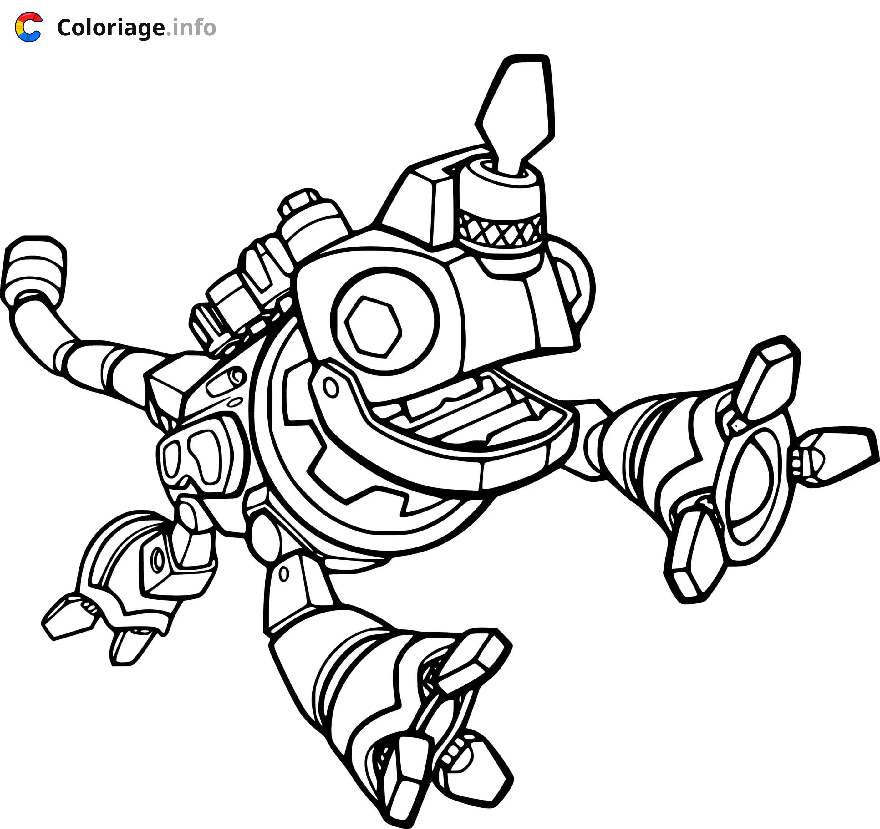Coloriage Revvit Reptool Dinotrux Supercharged - Dinotrux à imprimer
