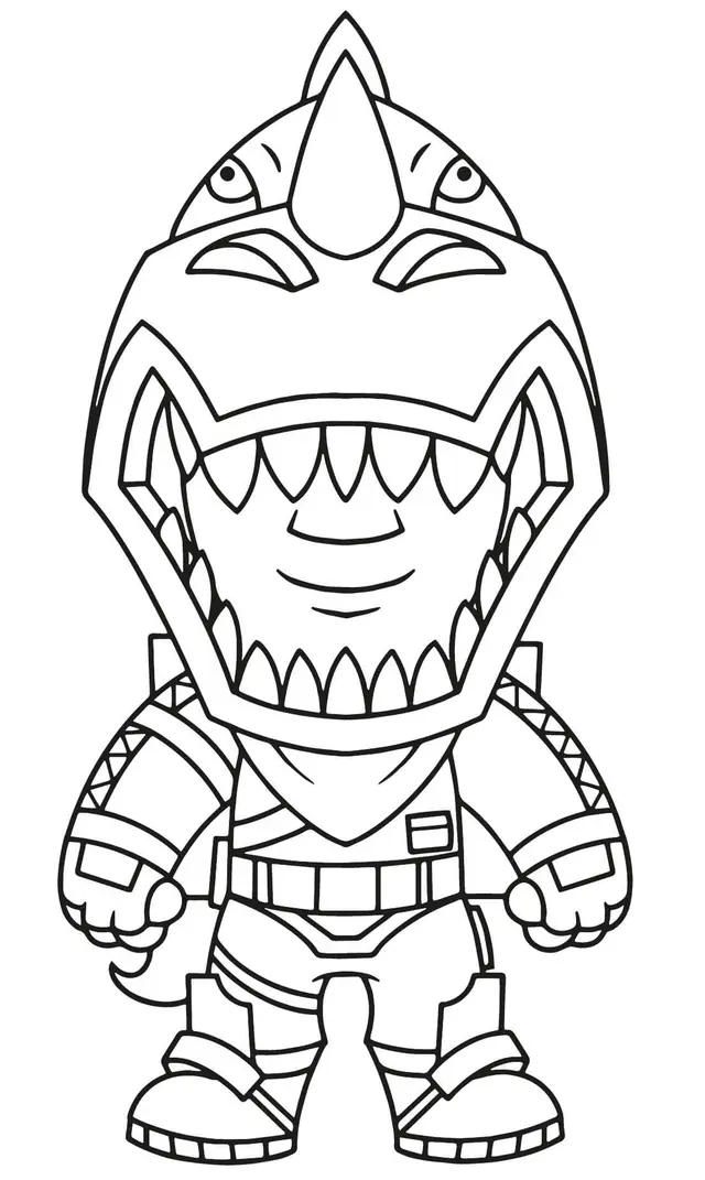 Coloriage Rex - Fortnite à imprimer