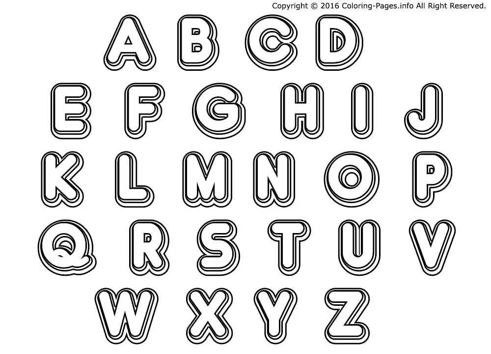 Coloriage Rigolo Alphabet Maternelles - Alphabet à imprimer