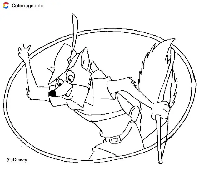 Desenho de Robin de Loxley para colorir