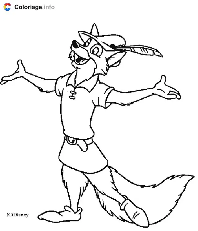 Desenho de Robin dos Bosques para colorir