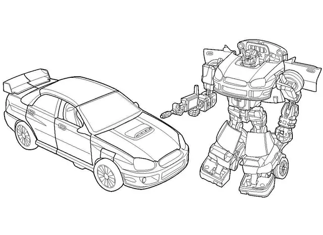 Coloriage Robot Car Poli - Robot à imprimer