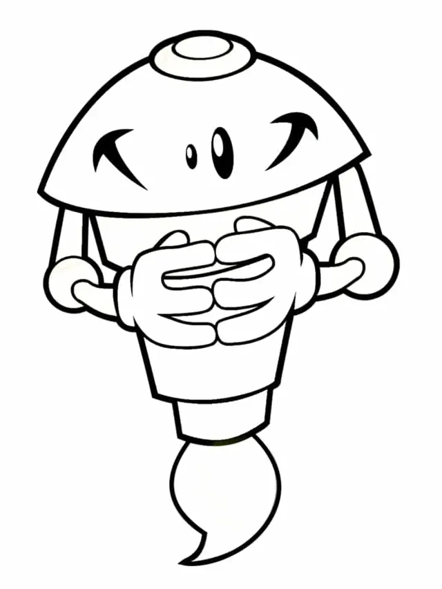Coloriage Robot En Forme De Toupis - Robot à imprimer