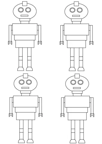 Coloriage Robots Pattern Toy - Robot à imprimer