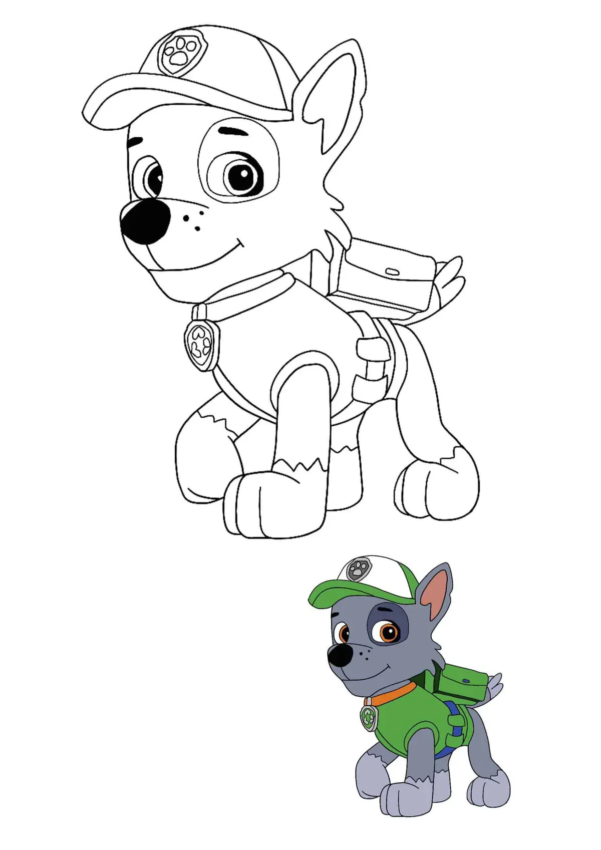 Coloriage Rocky Adore Le Camion De Recyclage - Pat patrouille à imprimer
