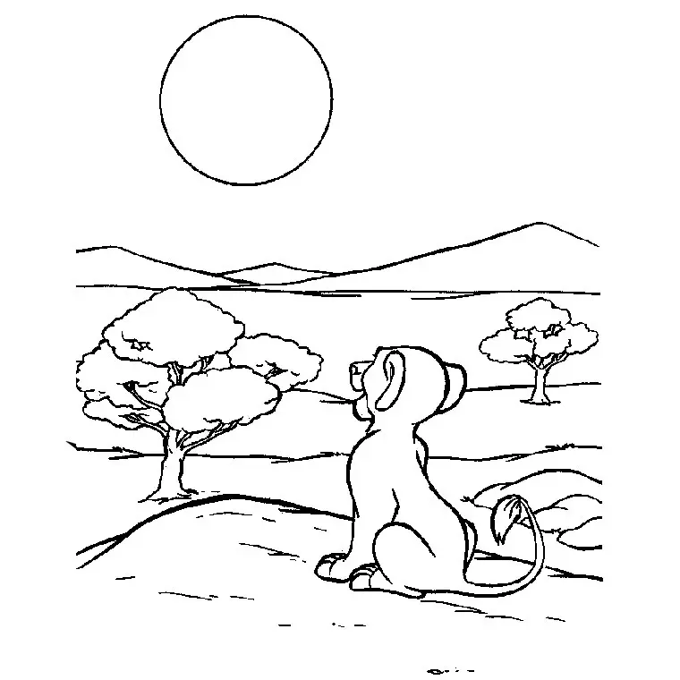 The Lion King Letter R coloring page to print